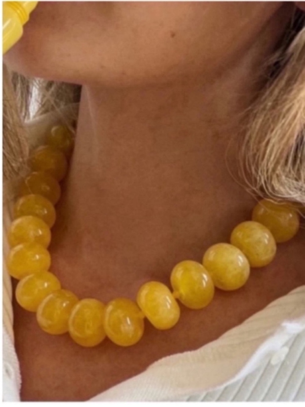 Yellow Bead Statement Necklace
